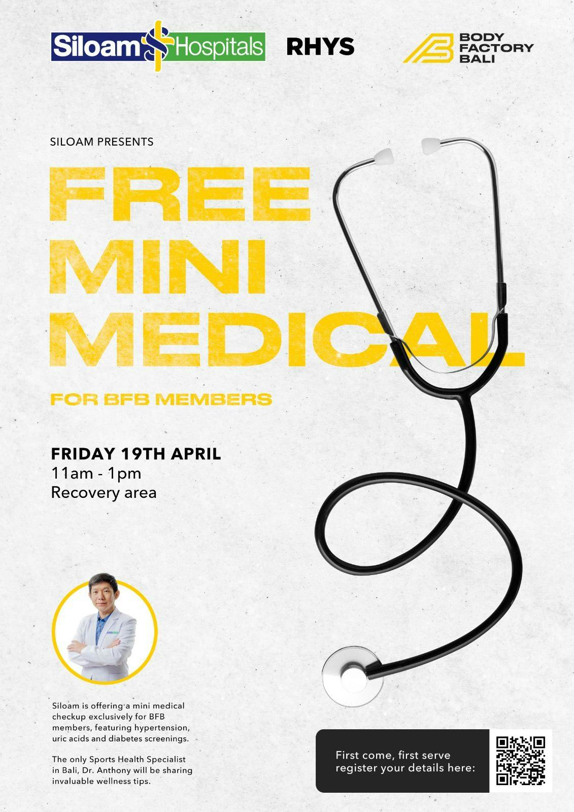 Free Mini Medical Check-Up For Members